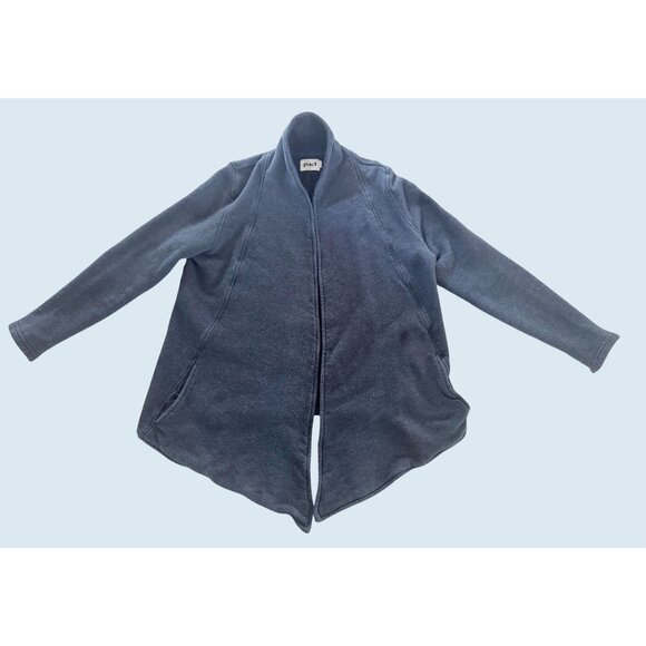 PACT Organic Cotton Charcoal Grey Open Front  French Terry Cardigan Sz XL - Picture 2 of 7